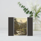 Zermatt, Vispach Bridge, met bovenkant Matterhorn, Briefkaart (Staand voorkant)