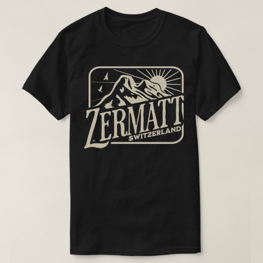 Zermatt Zwitserland  Bergen Reizen Matte T-shirt (Design voorkant)