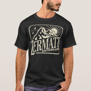 Zermatt Zwitserland Bergen Reizen Matte T-shirt
