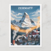 Zermatt Zwitserland Beroemde Reisplaats Briefkaart (Voorkant)