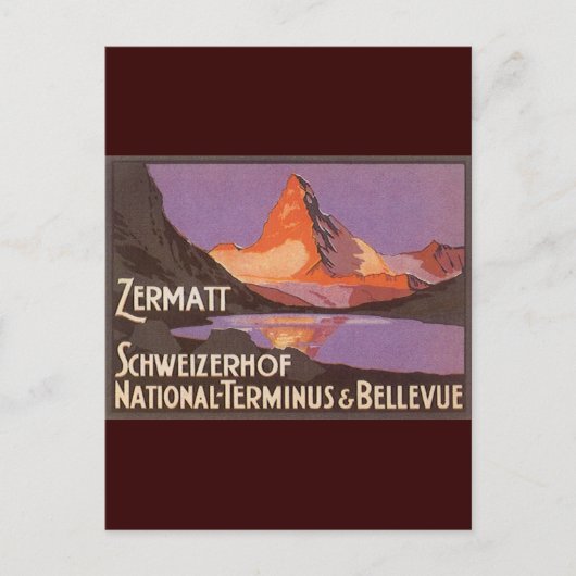 Zermatt Zwitserland Briefkaart (Voorkant)