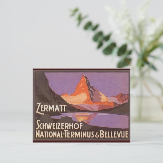 Zermatt Zwitserland Briefkaart (Staand voorkant)