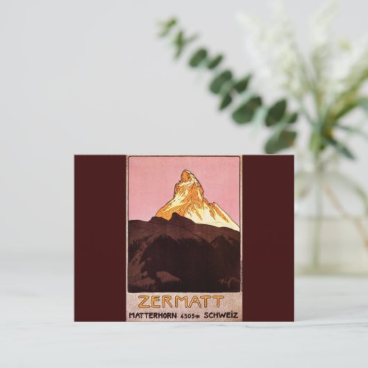 Zermatt Zwitserland Briefkaart (Staand voorkant)