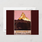 Zermatt Zwitserland Briefkaart (Voorkant / Achterkant)