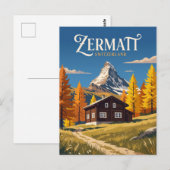Zermatt Zwitserland Briefkaart (Voorkant / Achterkant)