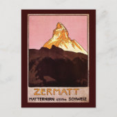 Zermatt Zwitserland Briefkaart (Voorkant)