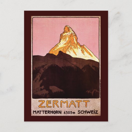 Zermatt Zwitserland Briefkaart (Voorkant)