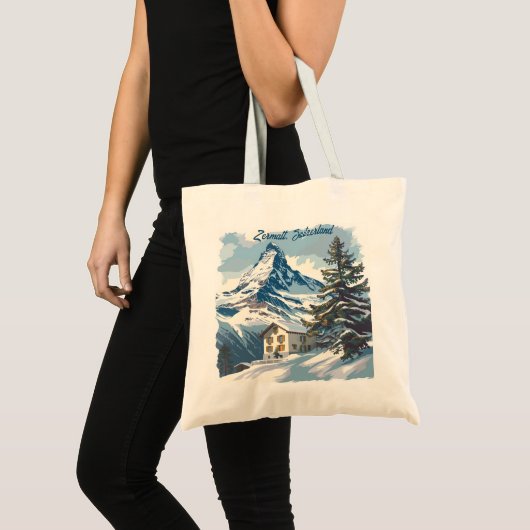 Zermatt, Zwitserland: Iconische bestemmingen Tote Bag (Voorkant (product))
