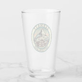 Zermatt Zwitserland Illustratie Reizen Art Badge Glas (Achterkant)