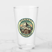 Zermatt Zwitserland Illustratie Reizen Art Badge Glas (Voorkant)