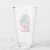 Zermatt Zwitserland Illustratie Reizen Art Retro Glas (Achterkant)