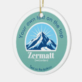 Zermatt Zwitserland Kerst Ornament (Links)