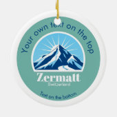 Zermatt Zwitserland Kerst Ornament (Achterkant)