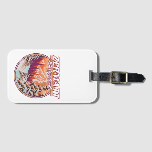 Zermatt Zwitserland logo Bagagelabel (Voorkant (horizontaal))