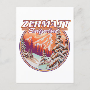 Zermatt zwitserland logo briefkaart
