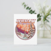 Zermatt zwitserland logo briefkaart (Staand voorkant)