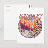 Zermatt zwitserland logo briefkaart (Voorkant / Achterkant)