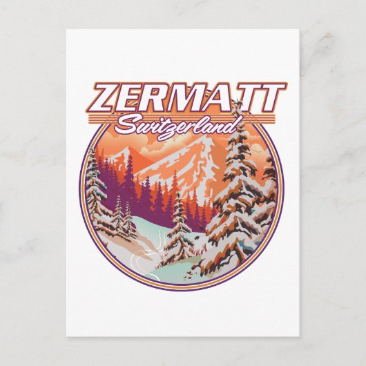 Zermatt zwitserland logo briefkaart (Voorkant)