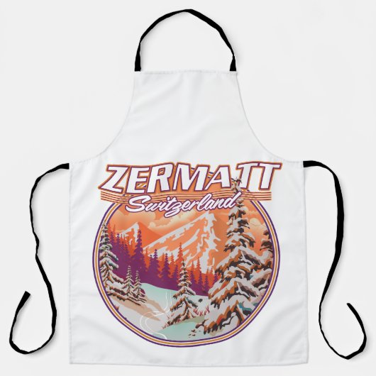 Zermatt Zwitserland logo Schort (Voorkant)