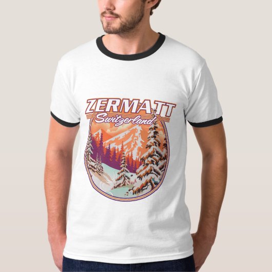 Zermatt Zwitserland logo T-shirt (Voorkant)