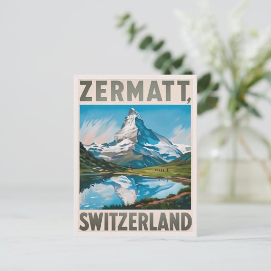  Zermatt Zwitserland Matterhorn Briefkaart (Staand voorkant)
