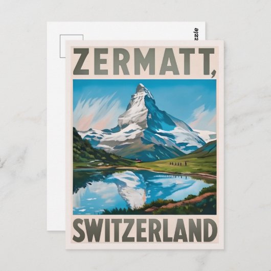  Zermatt Zwitserland Matterhorn Briefkaart (Voorkant / Achterkant)