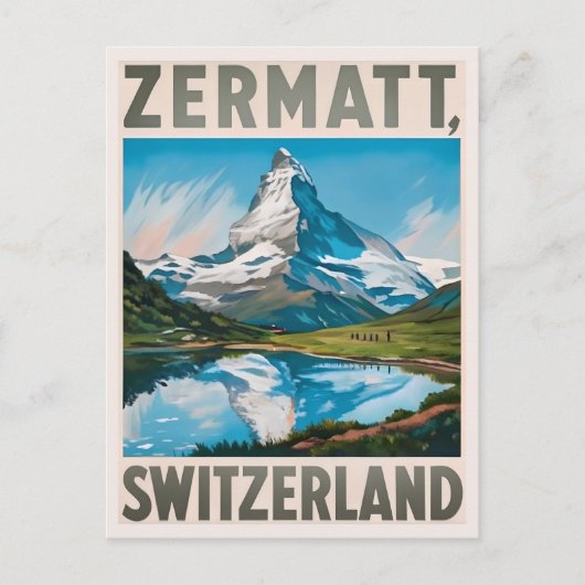  Zermatt Zwitserland Matterhorn Briefkaart (Voorkant)