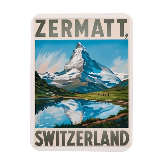  Zermatt Zwitserland Matterhorn Magneet (Verticaal)