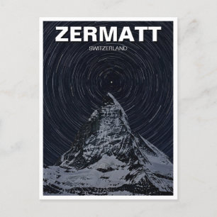 Zermatt Zwitserland Matterhorn Night Briefkaart