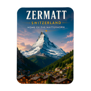 🏔️ Zermatt Zwitserland Matterhorn Reis Decoratie Magneet