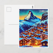 Zermatt Zwitserland Matterhorn Reizen Briefkaart (Voorkant / Achterkant)