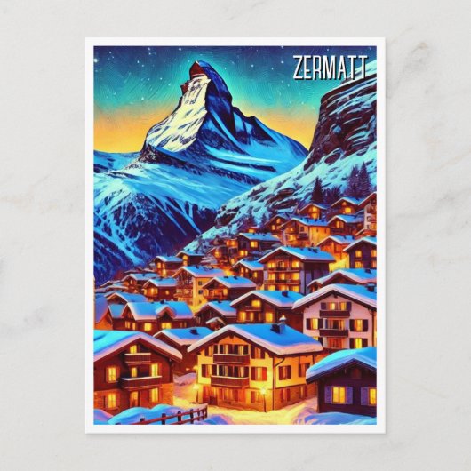 Zermatt Zwitserland Matterhorn Reizen Briefkaart (Voorkant)