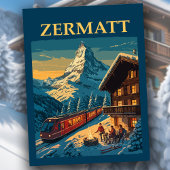 Zermatt Zwitserland Matterhorn Ski Chalet Briefkaart
