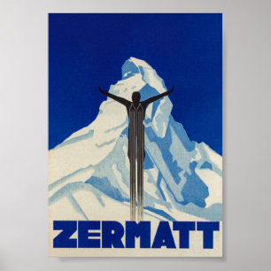 Zermatt Zwitserland Matterhorn  Ski Poster