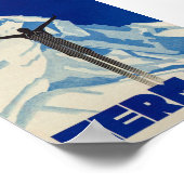 Zermatt Zwitserland Matterhorn  Ski Poster (Hoek)