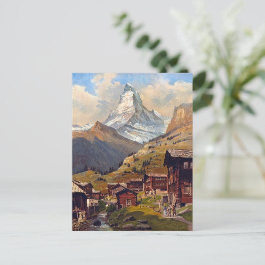  Zermatt Zwitserland Matterhorn Travel Briefkaart (Staand voorkant)