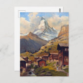  Zermatt Zwitserland Matterhorn Travel Briefkaart (Voorkant / Achterkant)