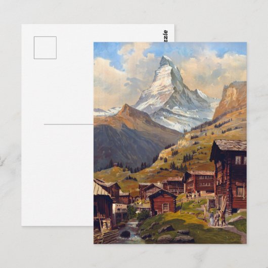  Zermatt Zwitserland Matterhorn Travel Briefkaart (Voorkant / Achterkant)