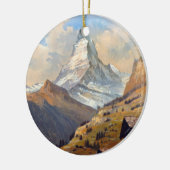 Zermatt Zwitserland Matterhorn Travel Keramisch Ornament (Links)