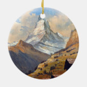 Zermatt Zwitserland Matterhorn Travel Keramisch Ornament (Achterkant)