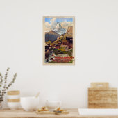  Zermatt Zwitserland Matterhorn Travel Poster (Keuken)