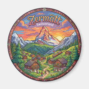 Zermatt Zwitserland Matterhorn Zonsondergang Magneet