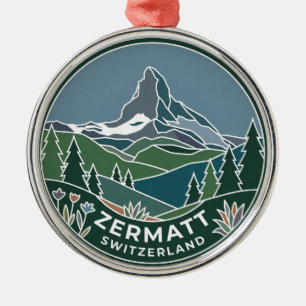 Zermatt Zwitserland Metalen Ornament