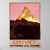 Zermatt Zwitserland Poster (Voorkant)
