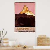 Zermatt Zwitserland Poster (Keuken)