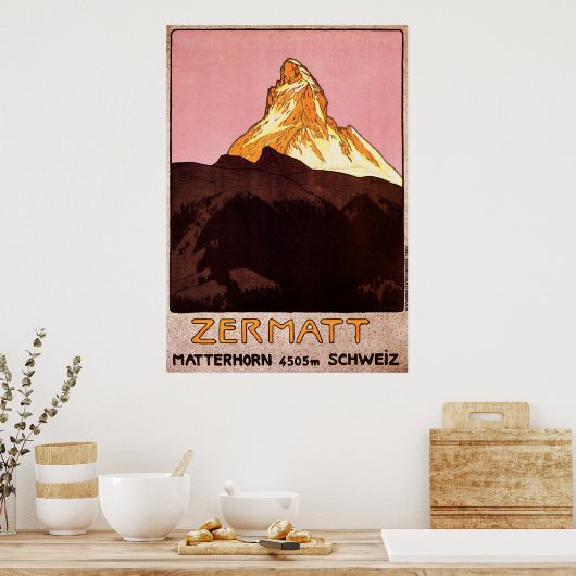 Zermatt Zwitserland Poster (Keuken)