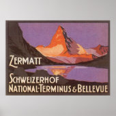 Zermatt Zwitserland Poster (Voorkant)