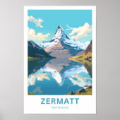 Zermatt Zwitserland Reisprint Poster (Voorkant)