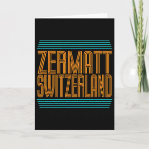 Zermatt Zwitserland Retro Alpineskiën Zwitserse Al Kaart