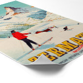 Zermatt Zwitserland Retro  skireis Poster (Hoek)